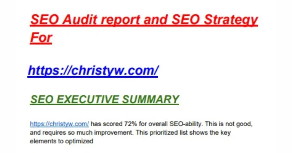 SEO Audit Report